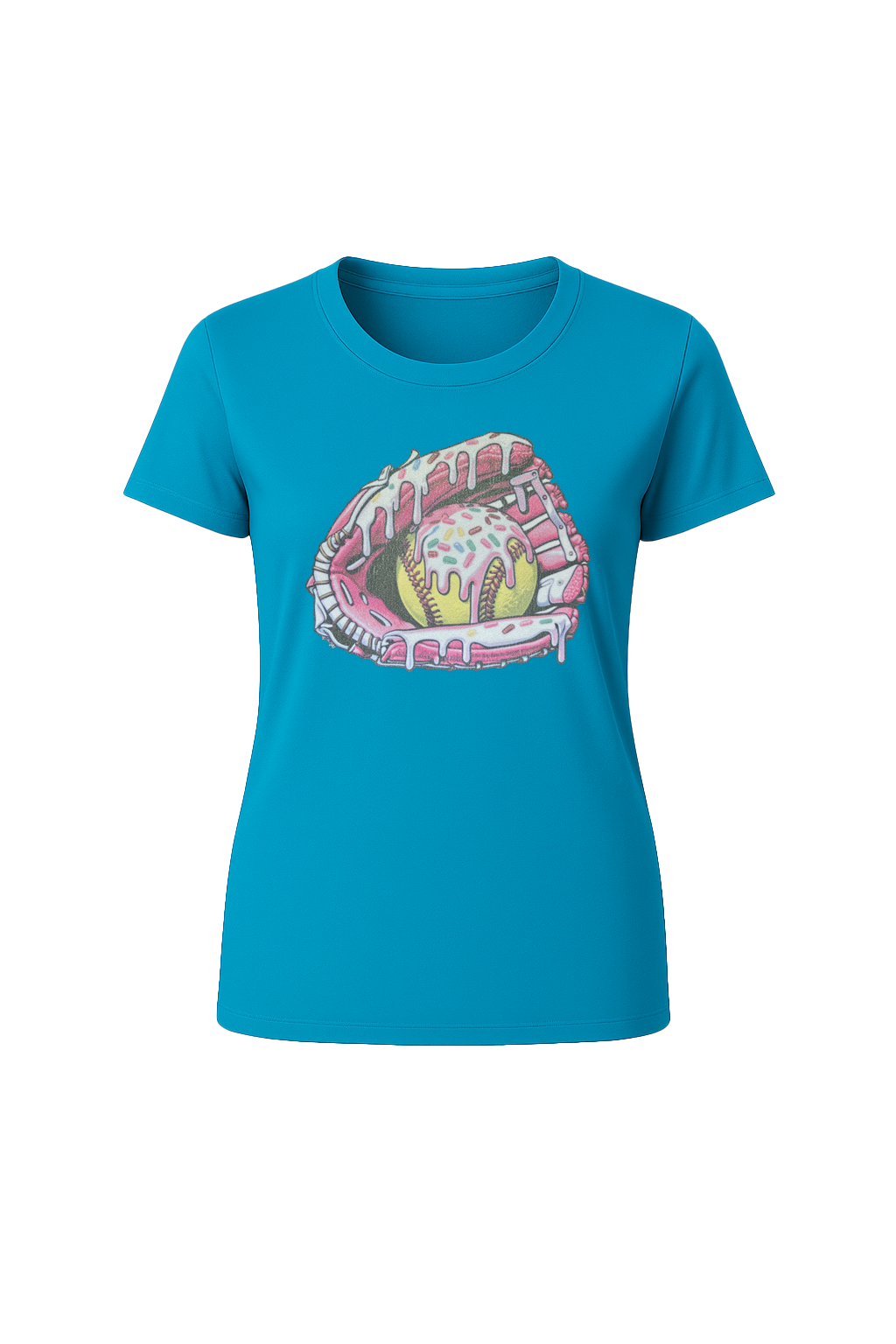 Glitter Softball Sundae Short Sleeve Tee