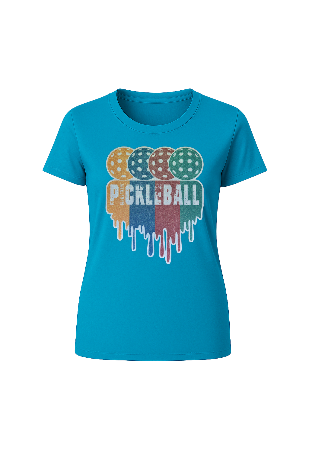 Glitter Pickleball Drip Short Sleeve Tee