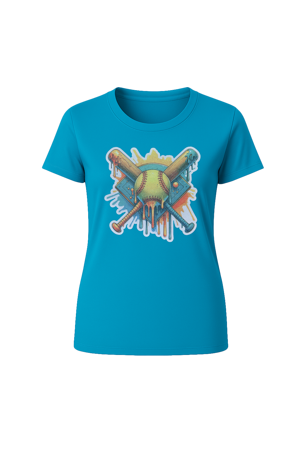 Glitter Teal Shield Short Sleeve Tee
