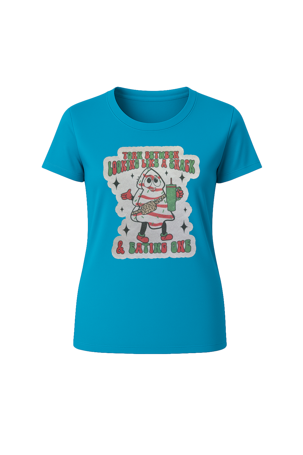 Glitter Christmas Snack Short Sleeve Tee