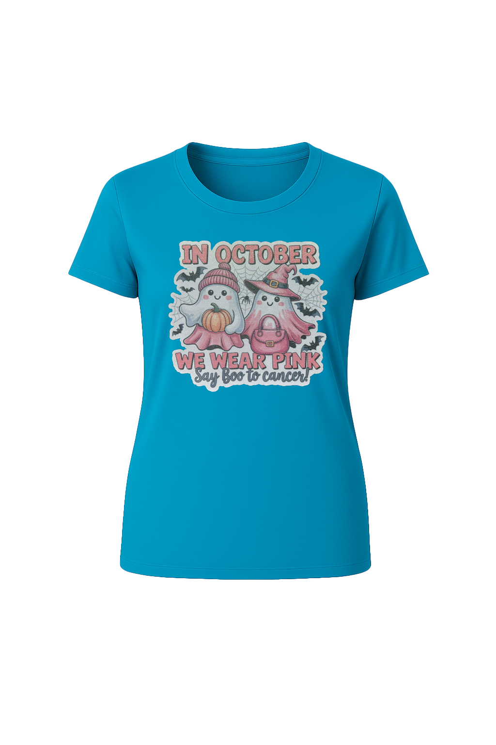 Glitter Wear Pink Say Boo Short Sleeve Tee