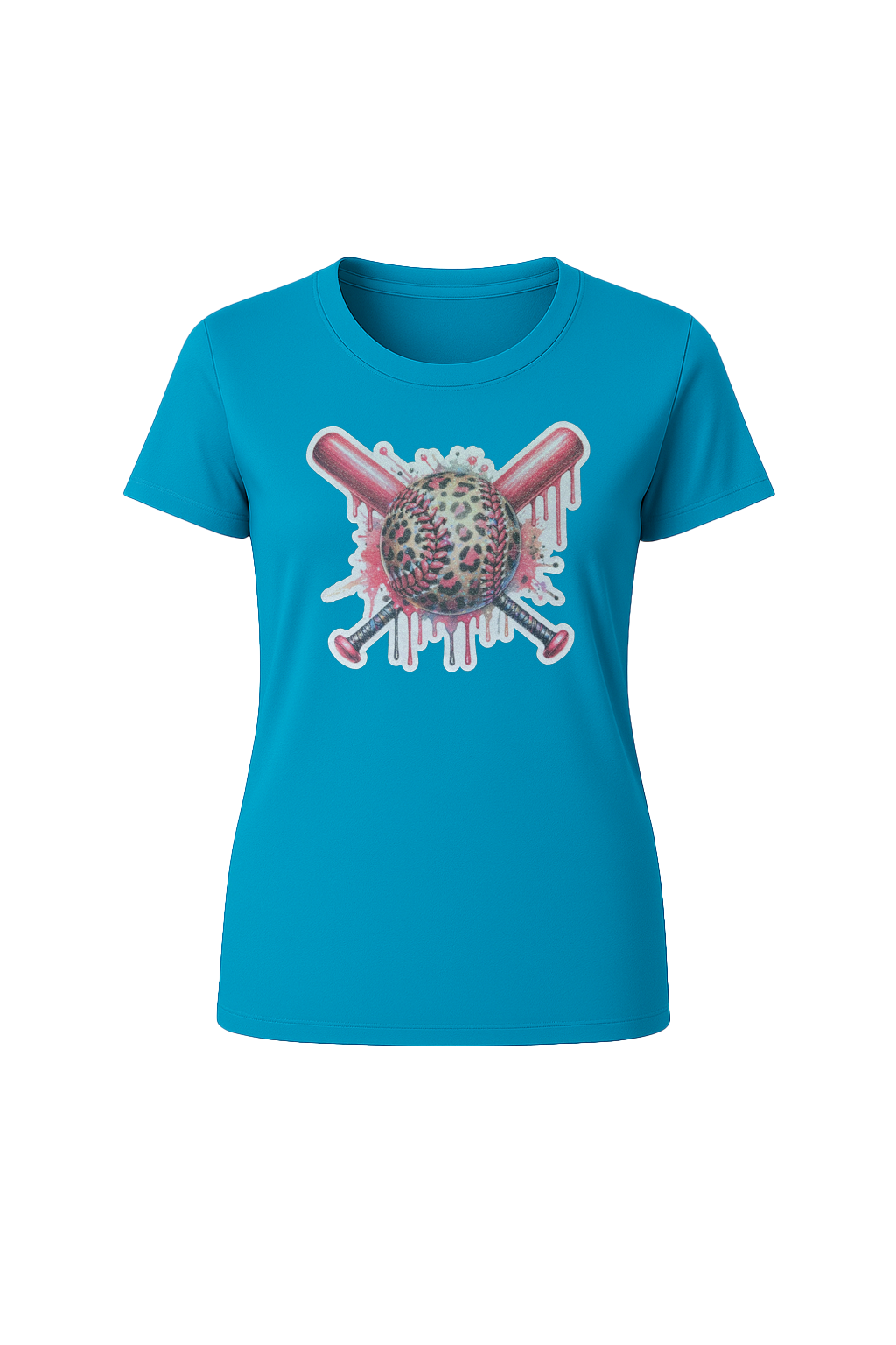 Glitter Leopard Drip Short Sleeve Tee