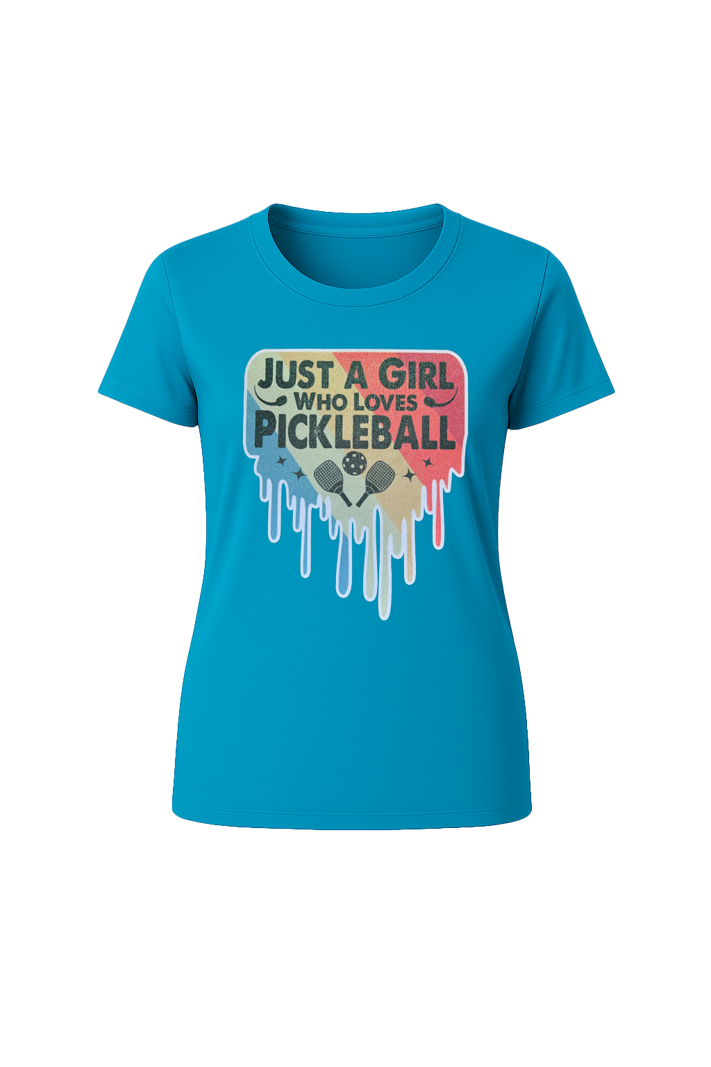 Glitter Girl Loves Pickleball Short Sleeve Tee