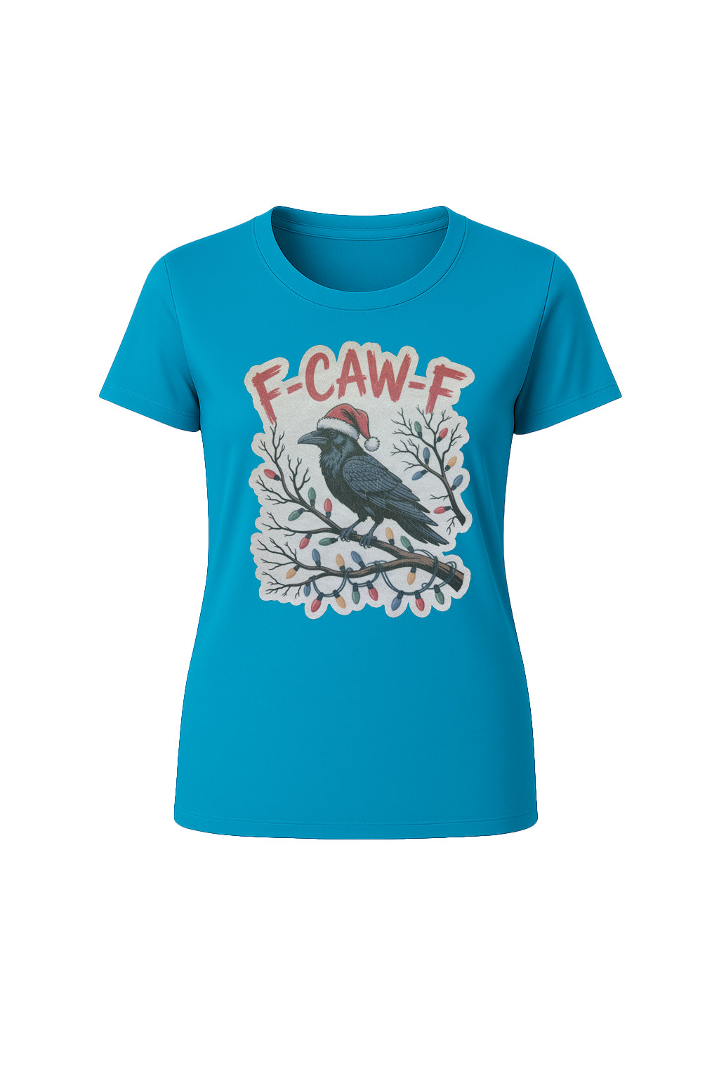 Glitter Christmas Crow Short Sleeve Tee