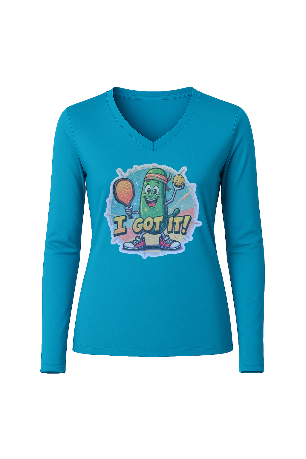 Glitter I Got It Long Sleeve V-Neck Tee