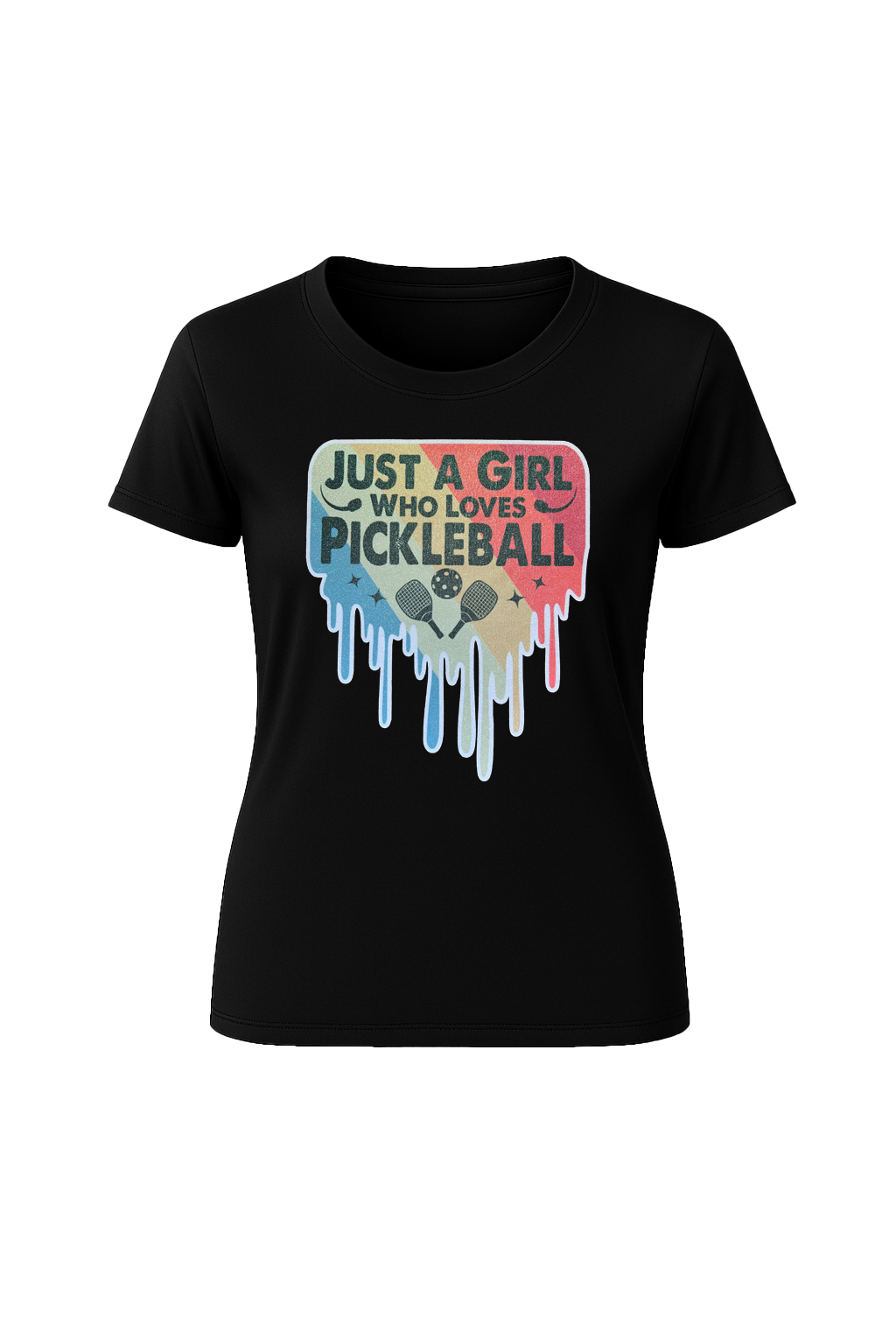 Glitter Girl Loves Pickleball Short Sleeve Tee