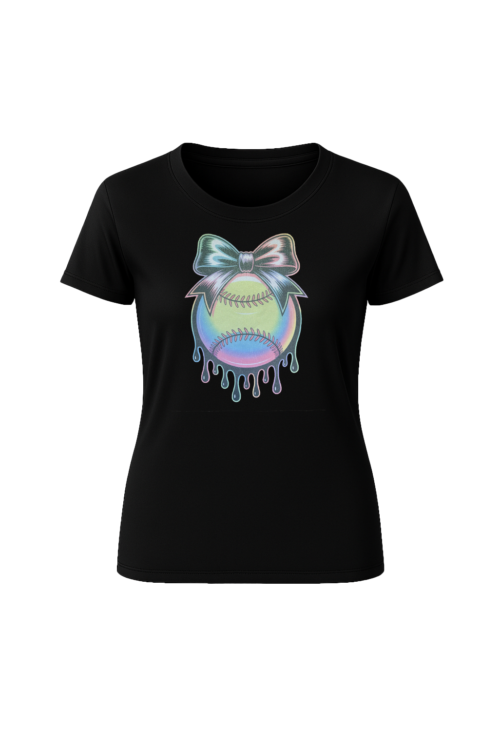 Glitter Neon Drip Short Sleeve Tee
