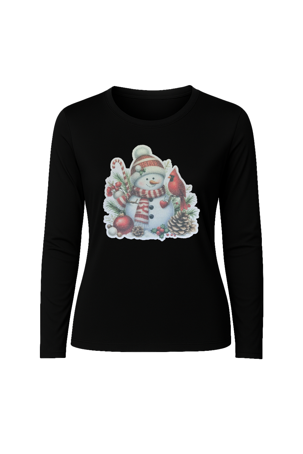 Glitter Cardinal's Gift Long Sleeve Tee UPF 50