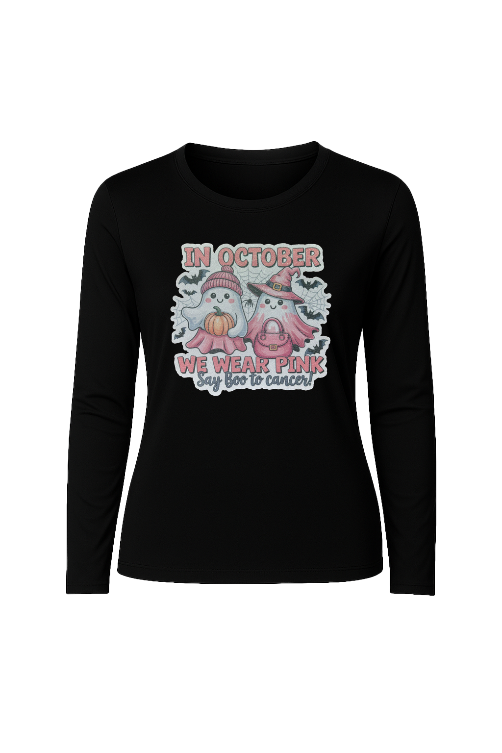 Glitter Wear Pink Say Boo Long Sleeve Tee UPF 50