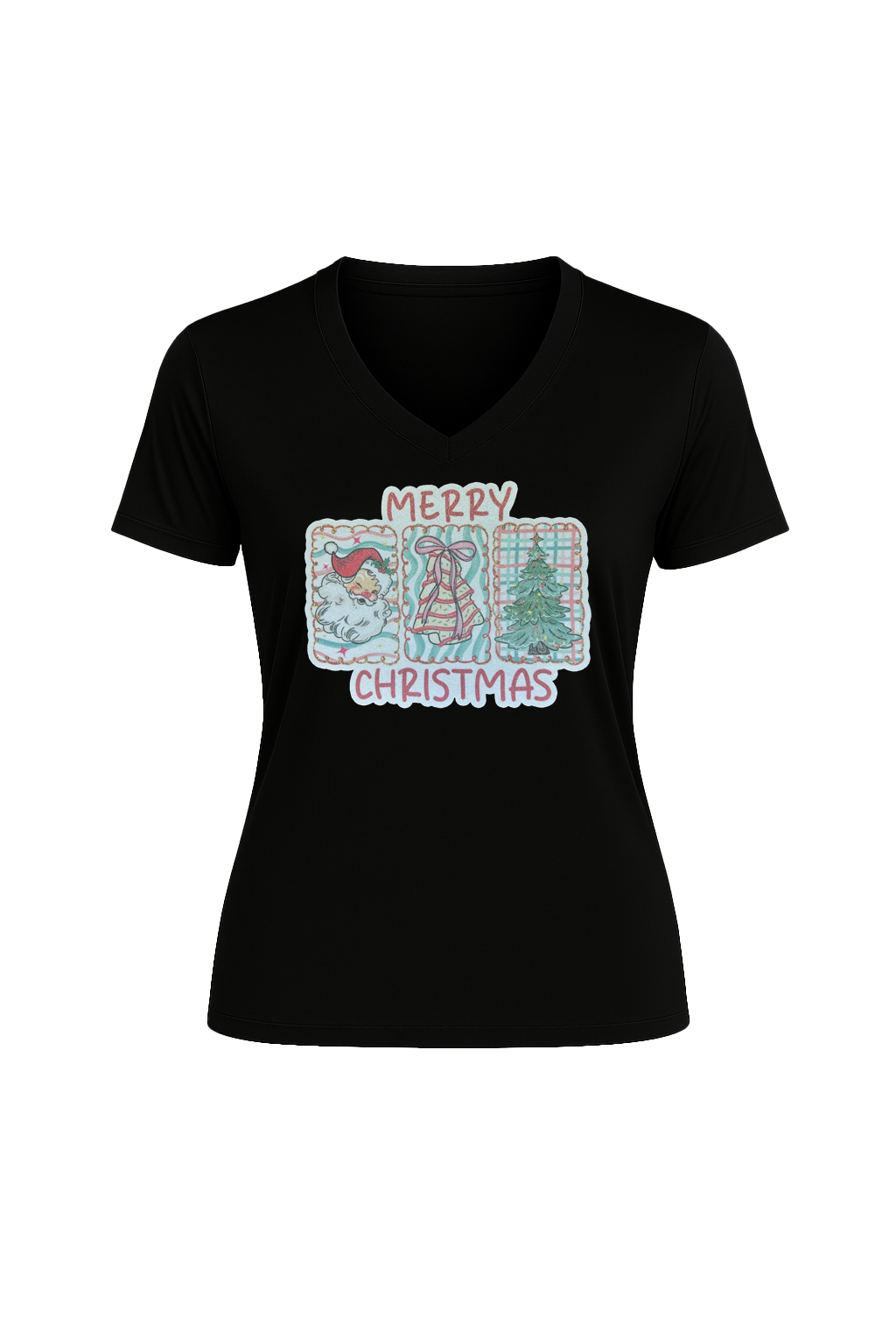 Glitter Three Wishes Short Sleeve V-Neck Tee