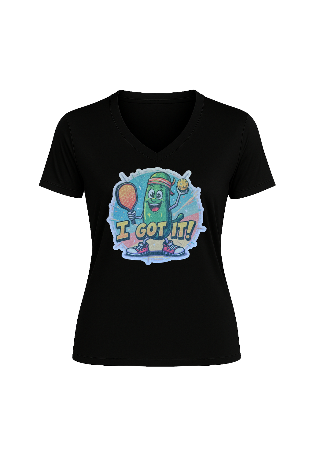 Glitter I Got It Short Sleeve V-Neck Tee