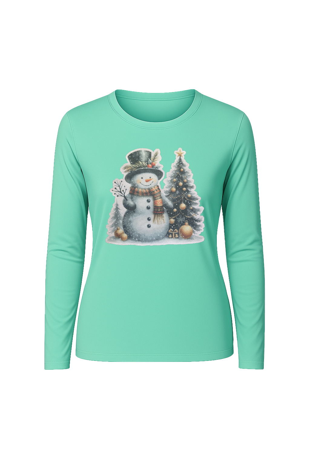 Glitter Festive Frosty Long Sleeve Tee UPF 50