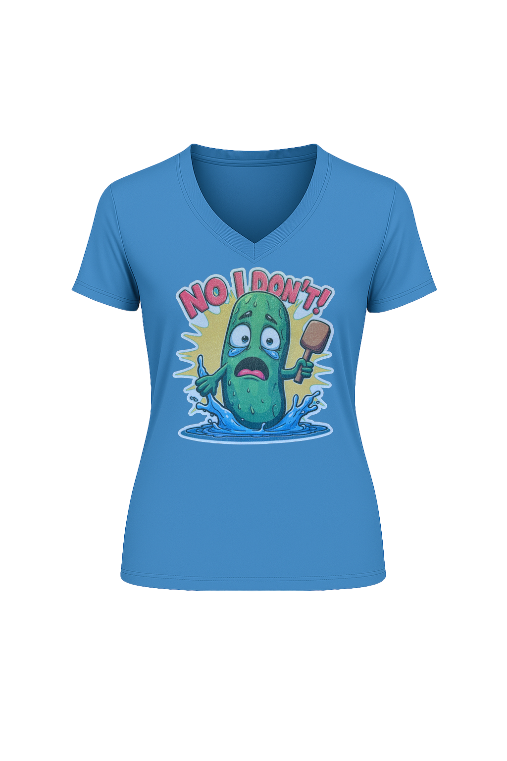 Glitter No I Don't Short Sleeve V-Neck Tee