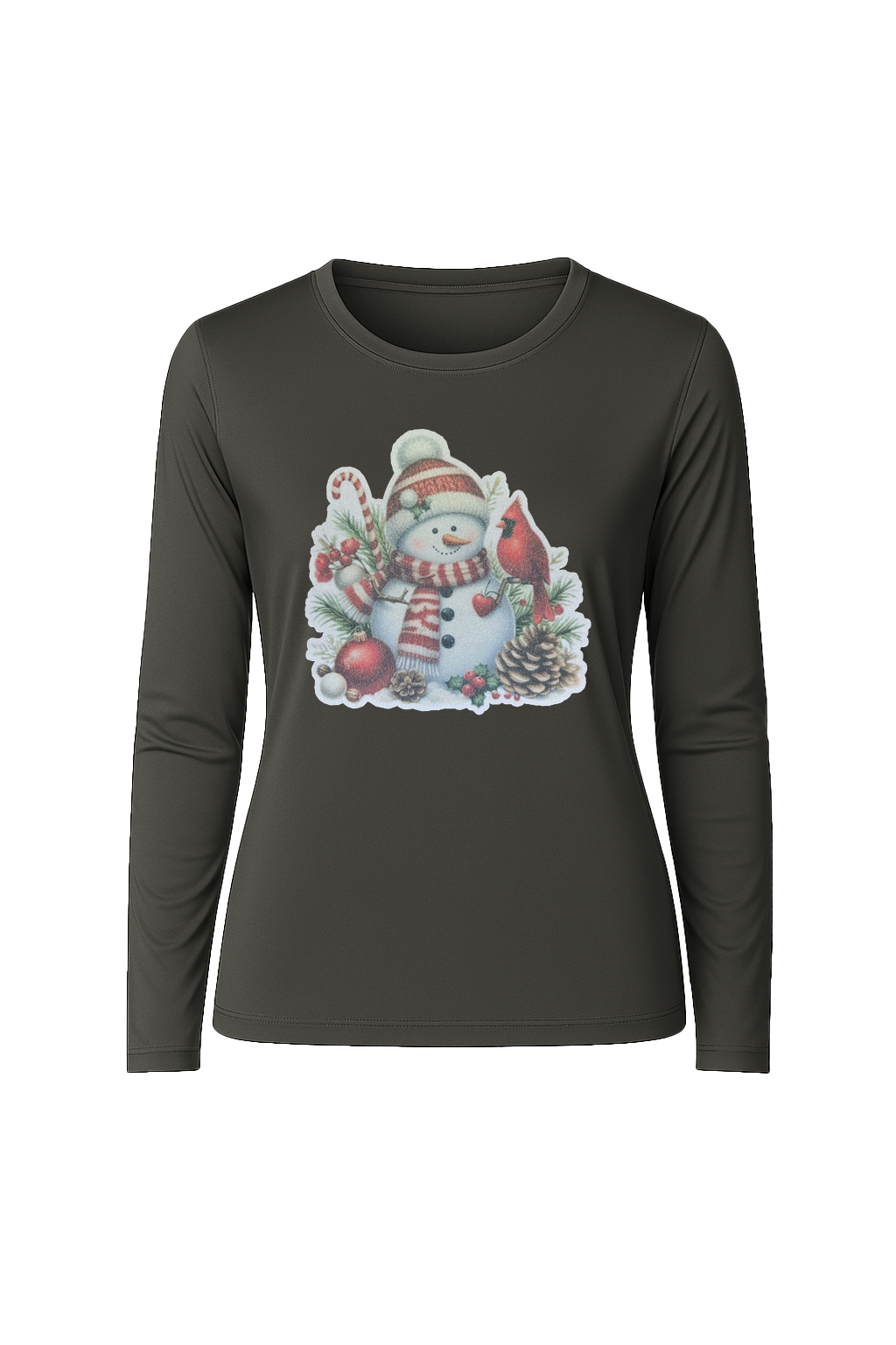 Glitter Cardinal's Gift Long Sleeve Tee UPF 50