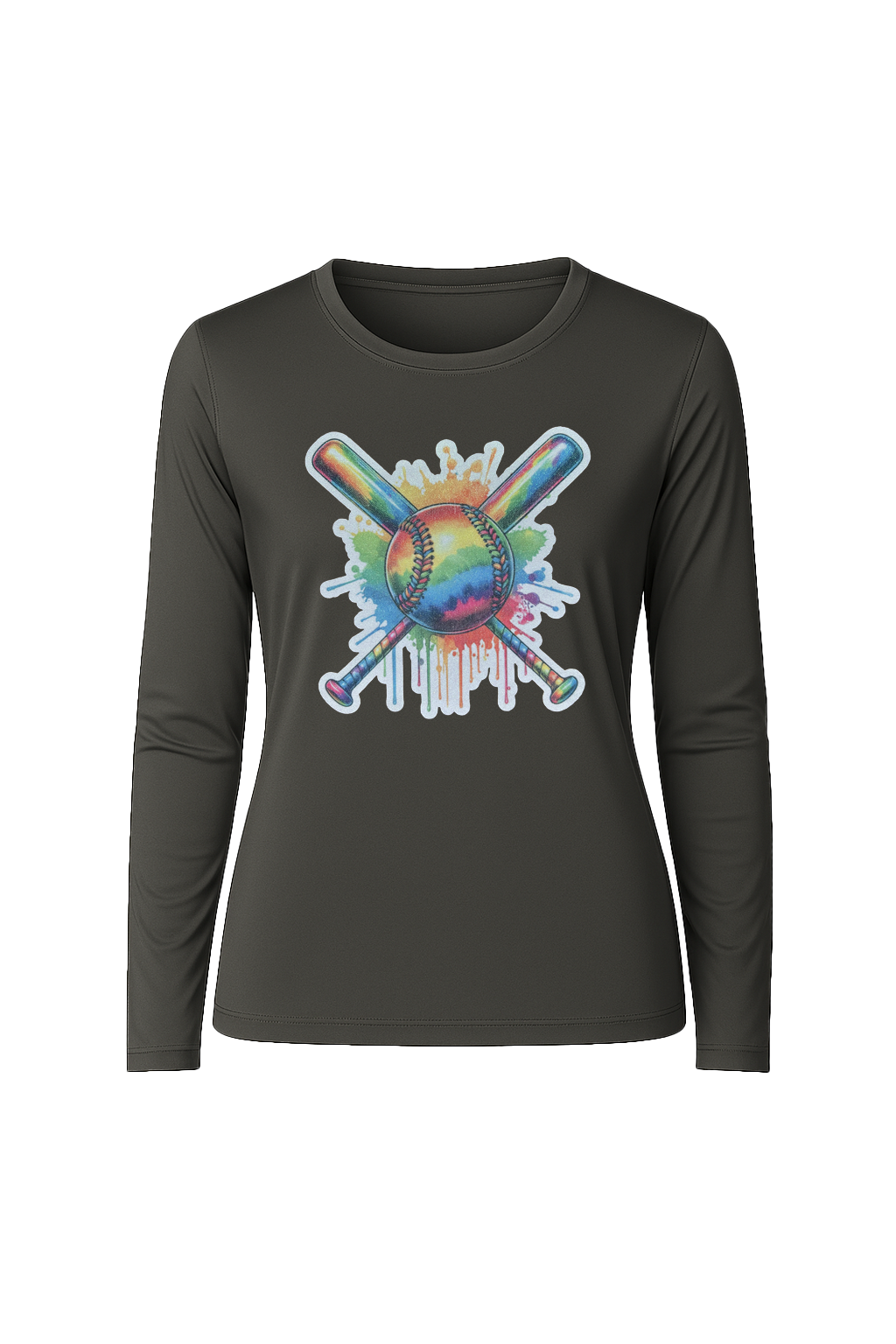 Glitter Splatter Bats Long Sleeve Tee UPF 50