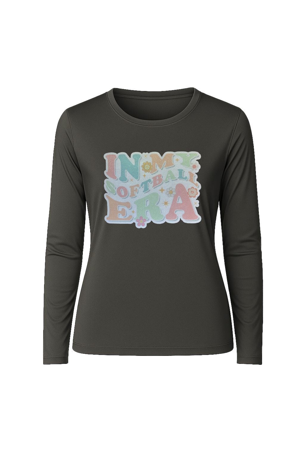 Glitter Softball Era Long Sleeve Tee UPF 50