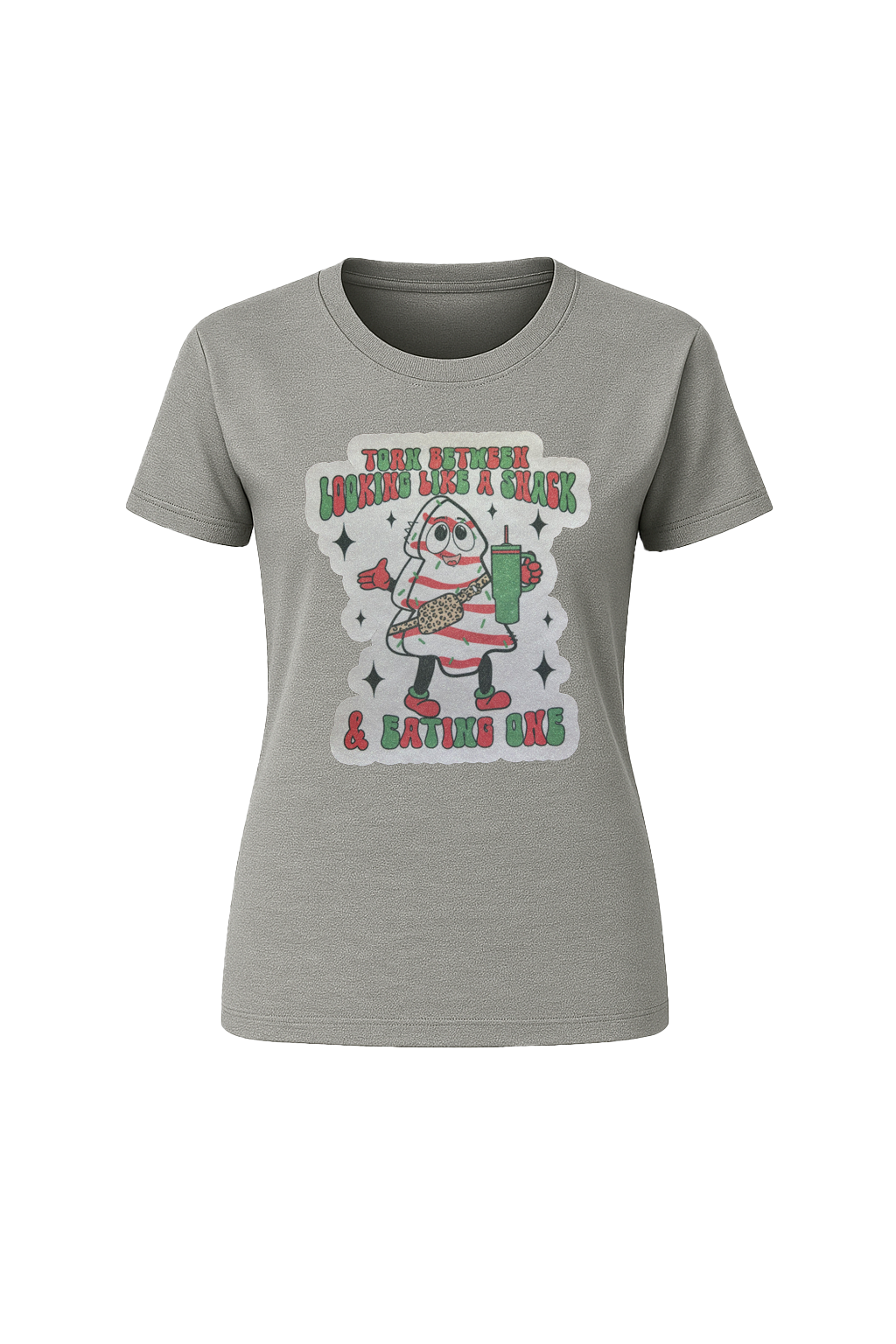 Glitter Christmas Snack Short Sleeve Tee