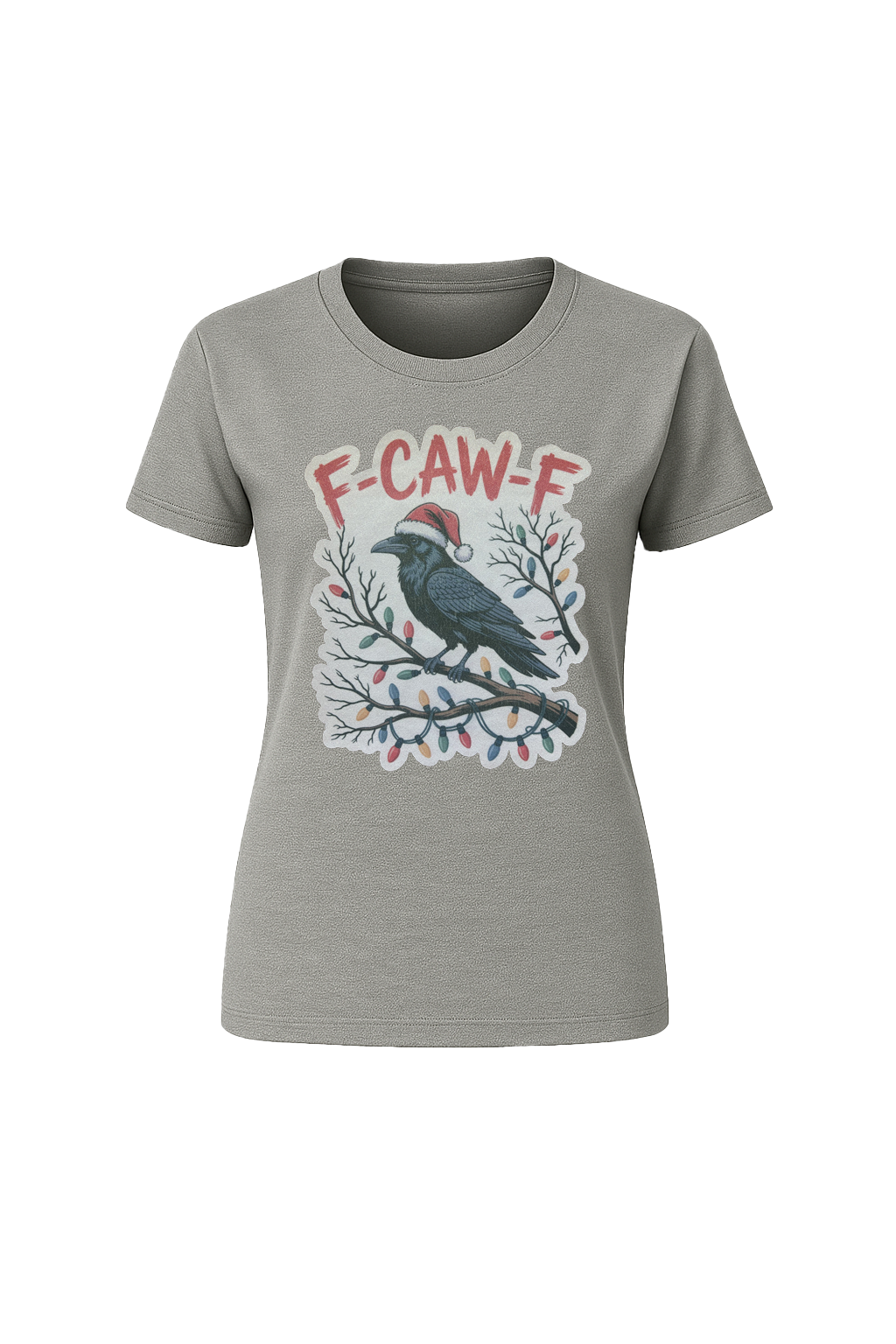 Glitter Christmas Crow Short Sleeve Tee