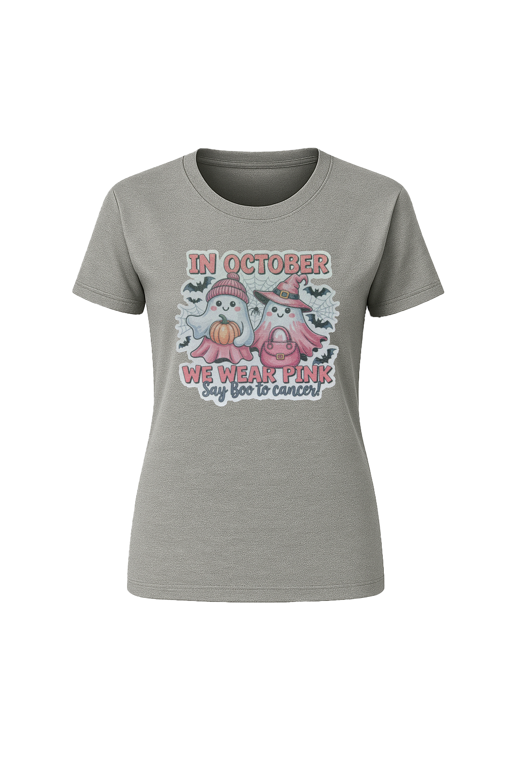 Glitter Wear Pink Say Boo Short Sleeve Tee