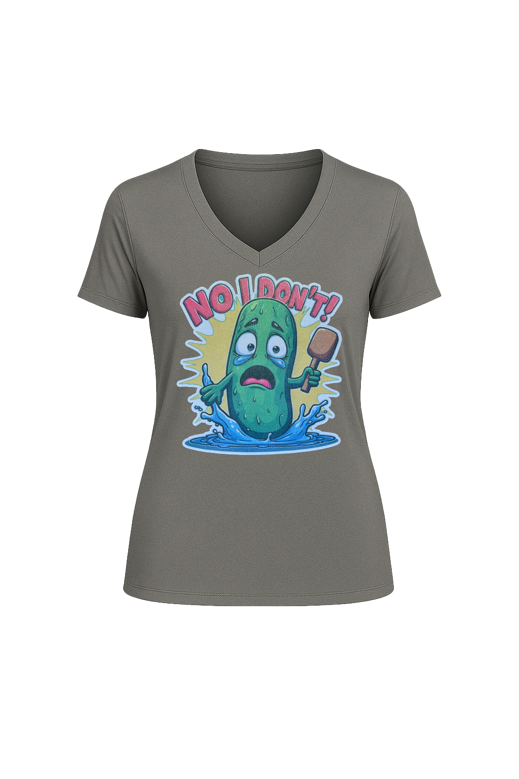 Glitter No I Don't Short Sleeve V-Neck Tee