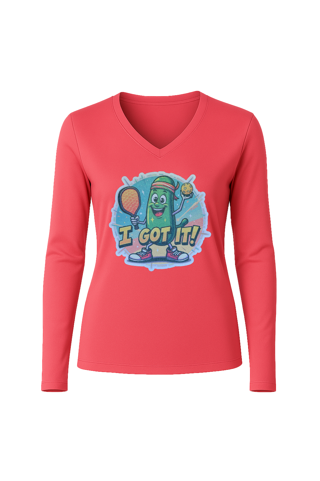 Glitter I Got It Long Sleeve V-Neck Tee