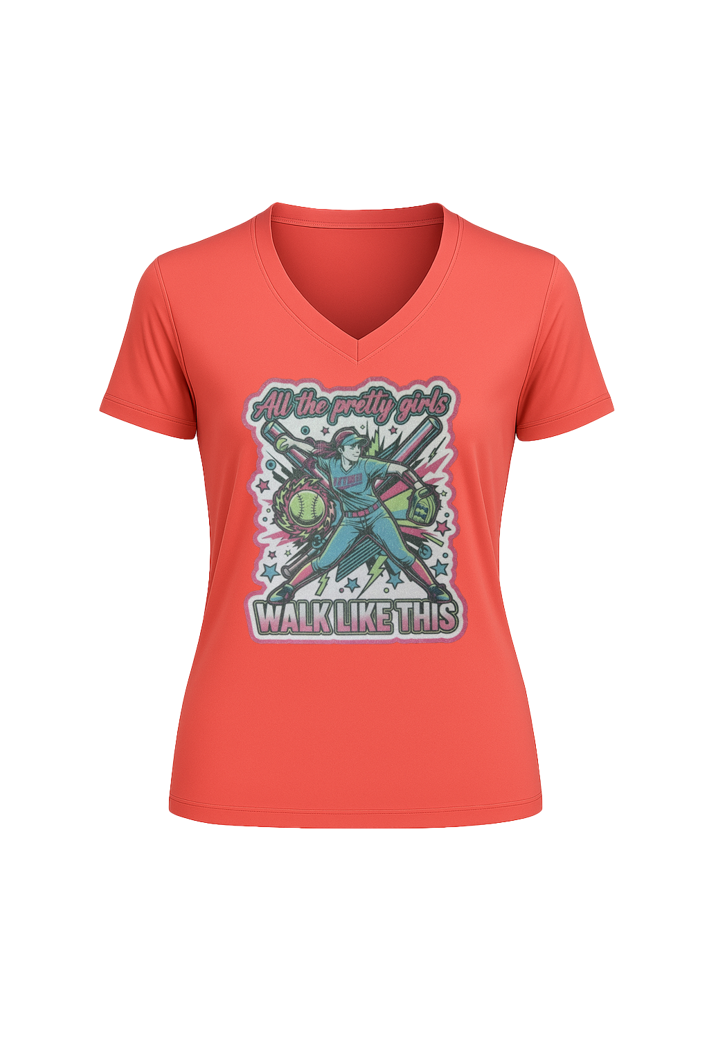 Glitter Pretty Girls Short Sleeve V-Neck Tee