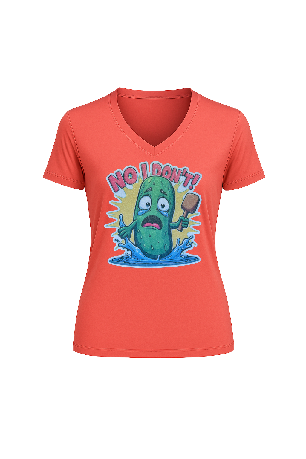 Glitter No I Don't Short Sleeve V-Neck Tee