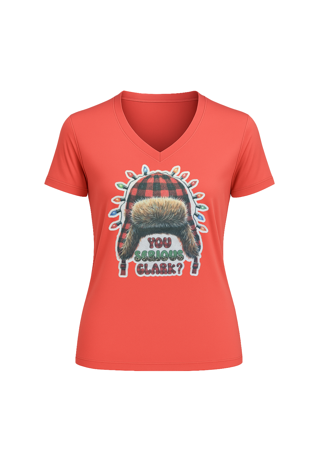 Glitter You Serious Clark? Short Sleeve V-Neck Tee