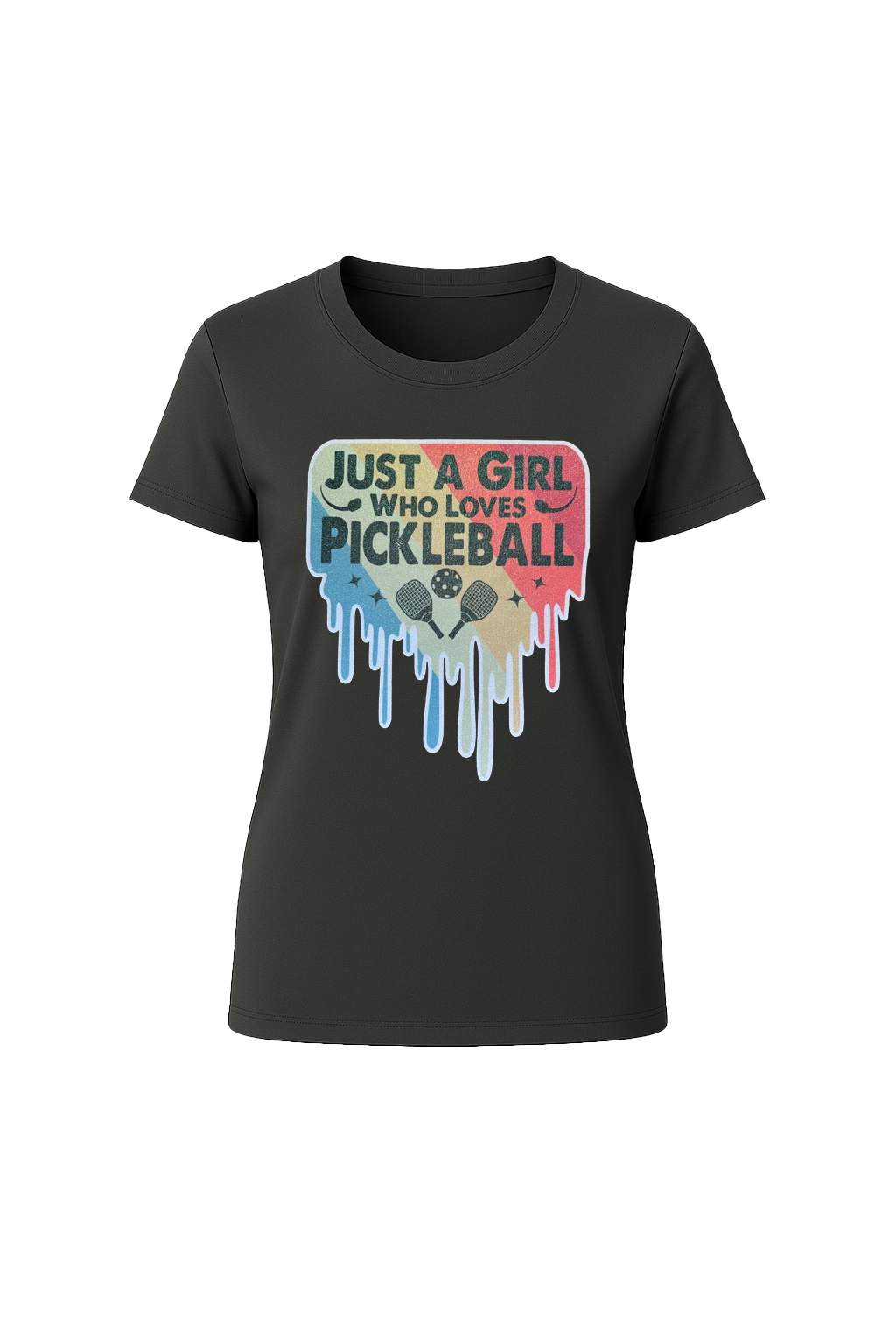 Glitter Girl Loves Pickleball Short Sleeve Tee