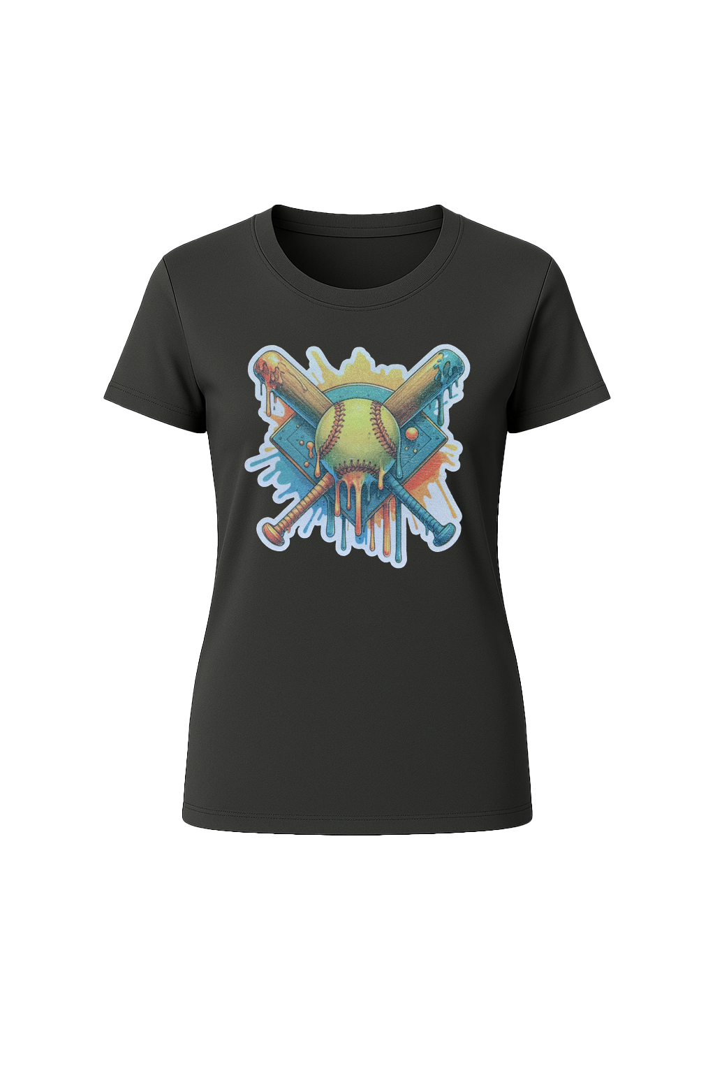 Glitter Teal Shield Short Sleeve Tee