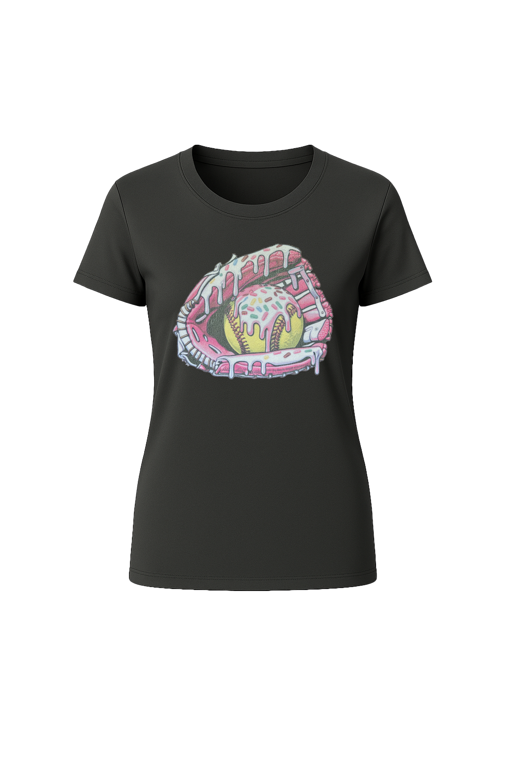 Glitter Softball Sundae Short Sleeve Tee