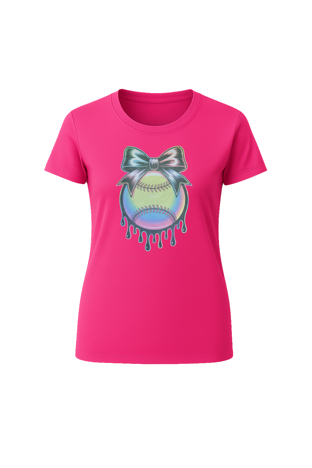 Glitter Neon Drip Short Sleeve Tee