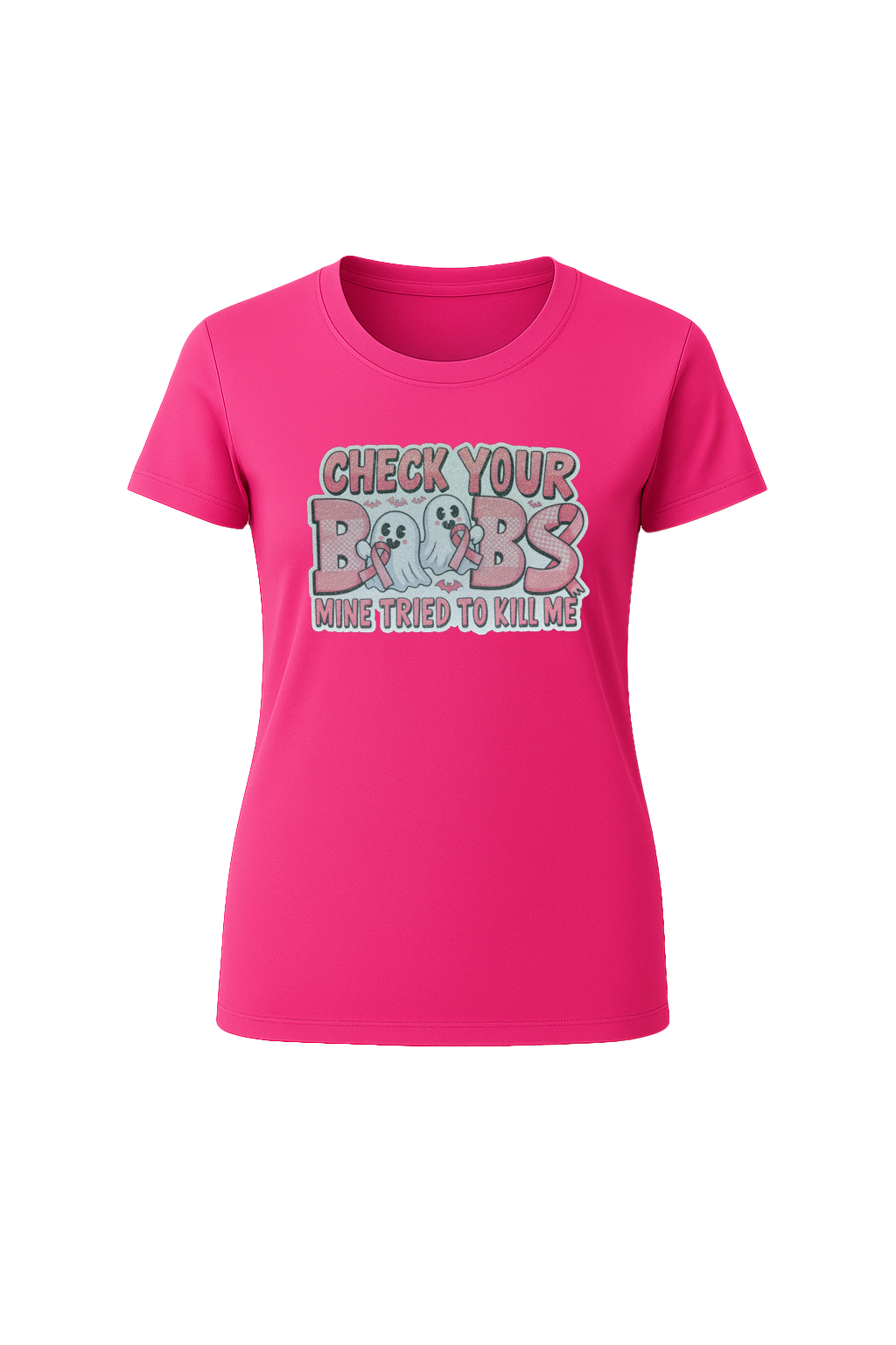 Glitter Check Your Boobs Short Sleeve Tee