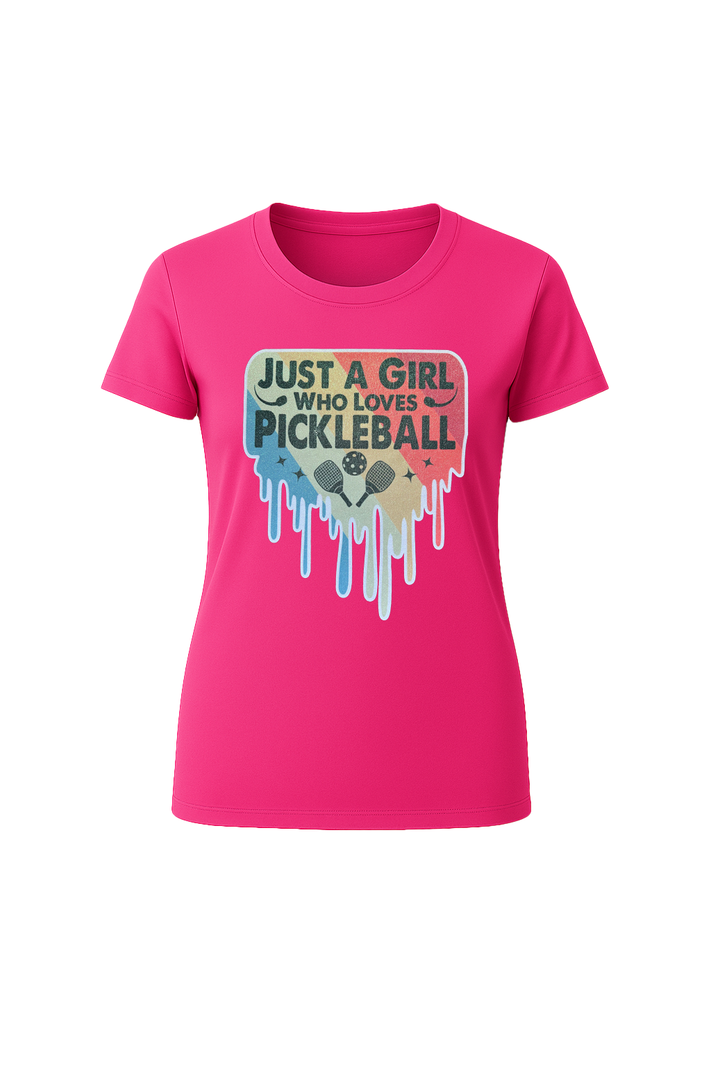 Glitter Girl Loves Pickleball Short Sleeve Tee