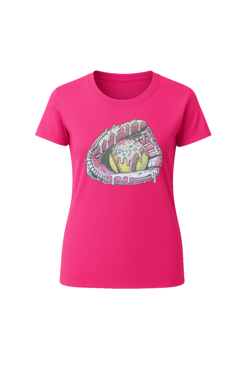 Glitter Softball Sundae Short Sleeve Tee