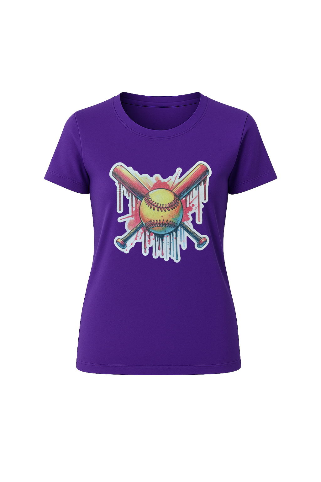 Glitter Red Drip Bats Short Sleeve Tee