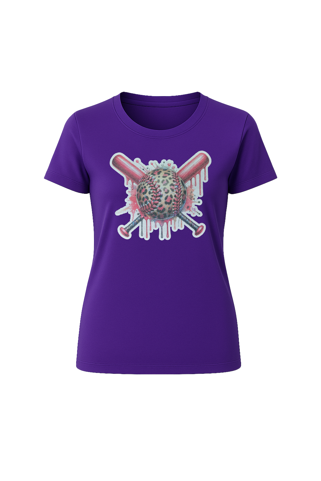 Glitter Leopard Drip Short Sleeve Tee