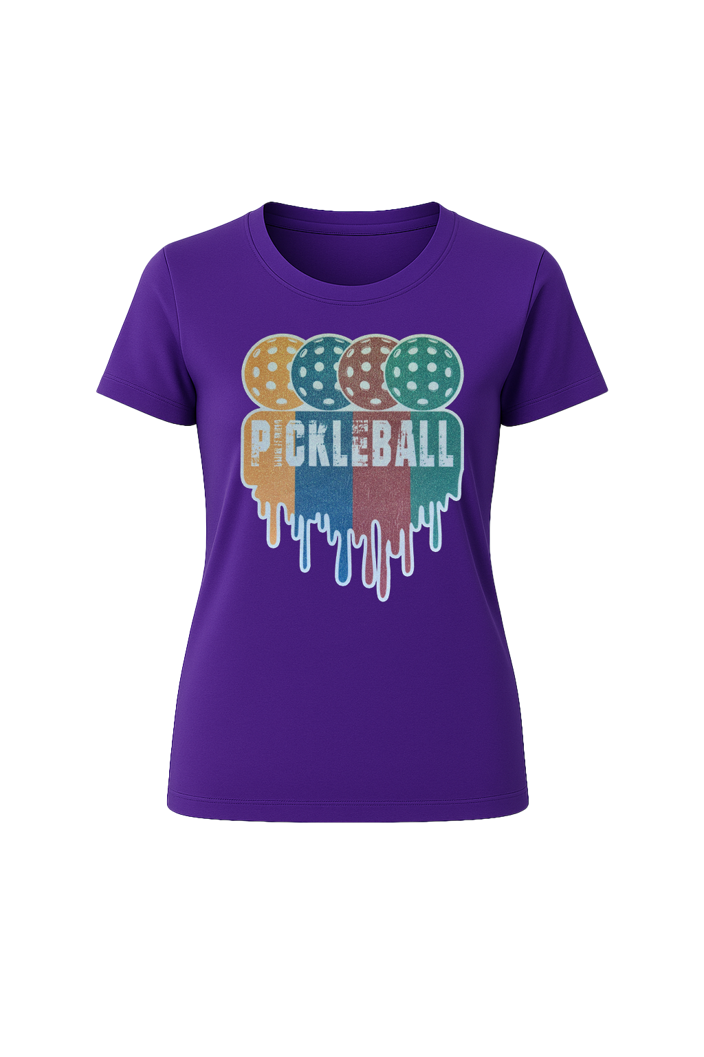 Glitter Pickleball Drip Short Sleeve Tee