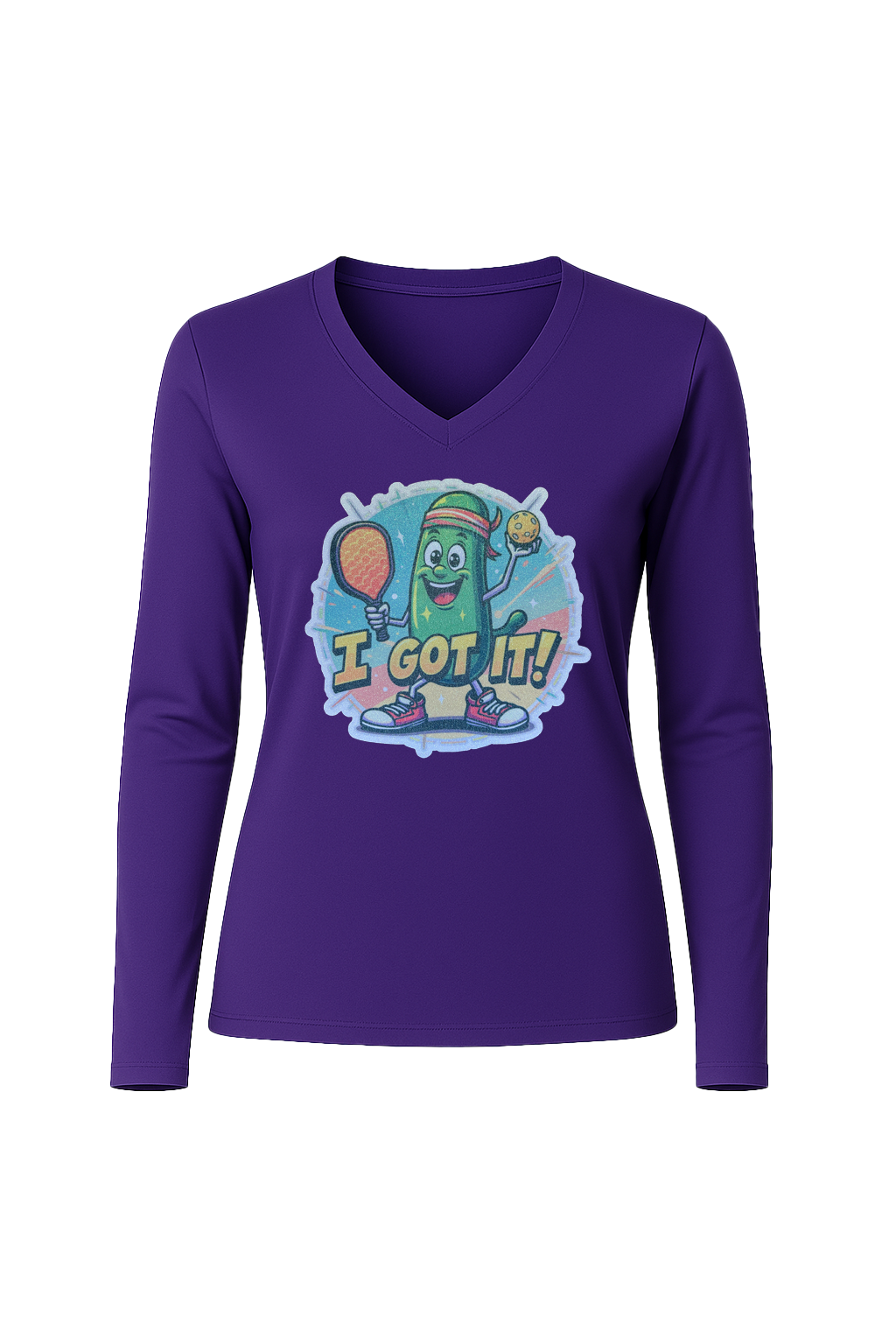 Glitter I Got It Long Sleeve V-Neck Tee