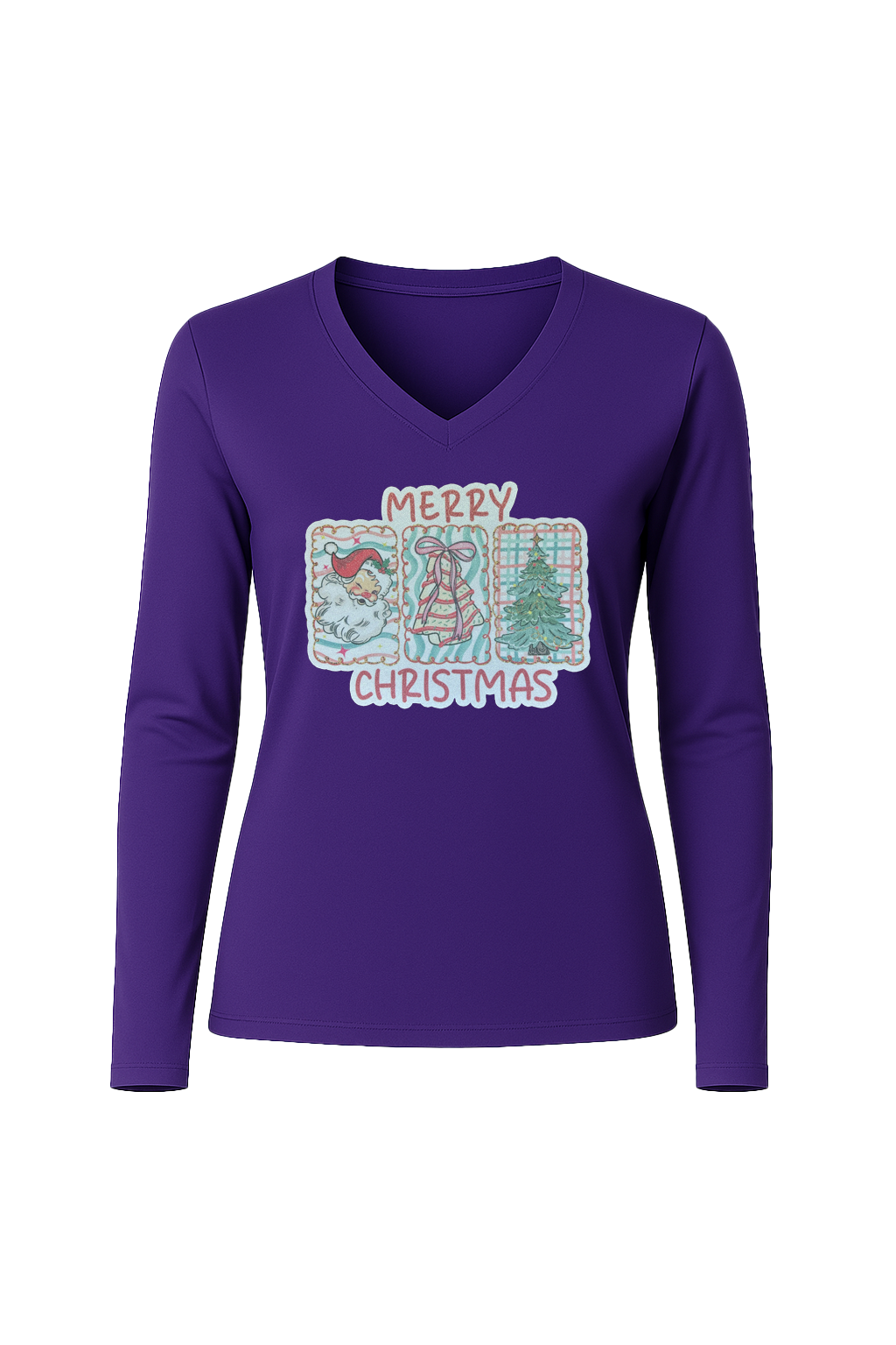 Glitter Three Wishes Long Sleeve V-Neck Tee