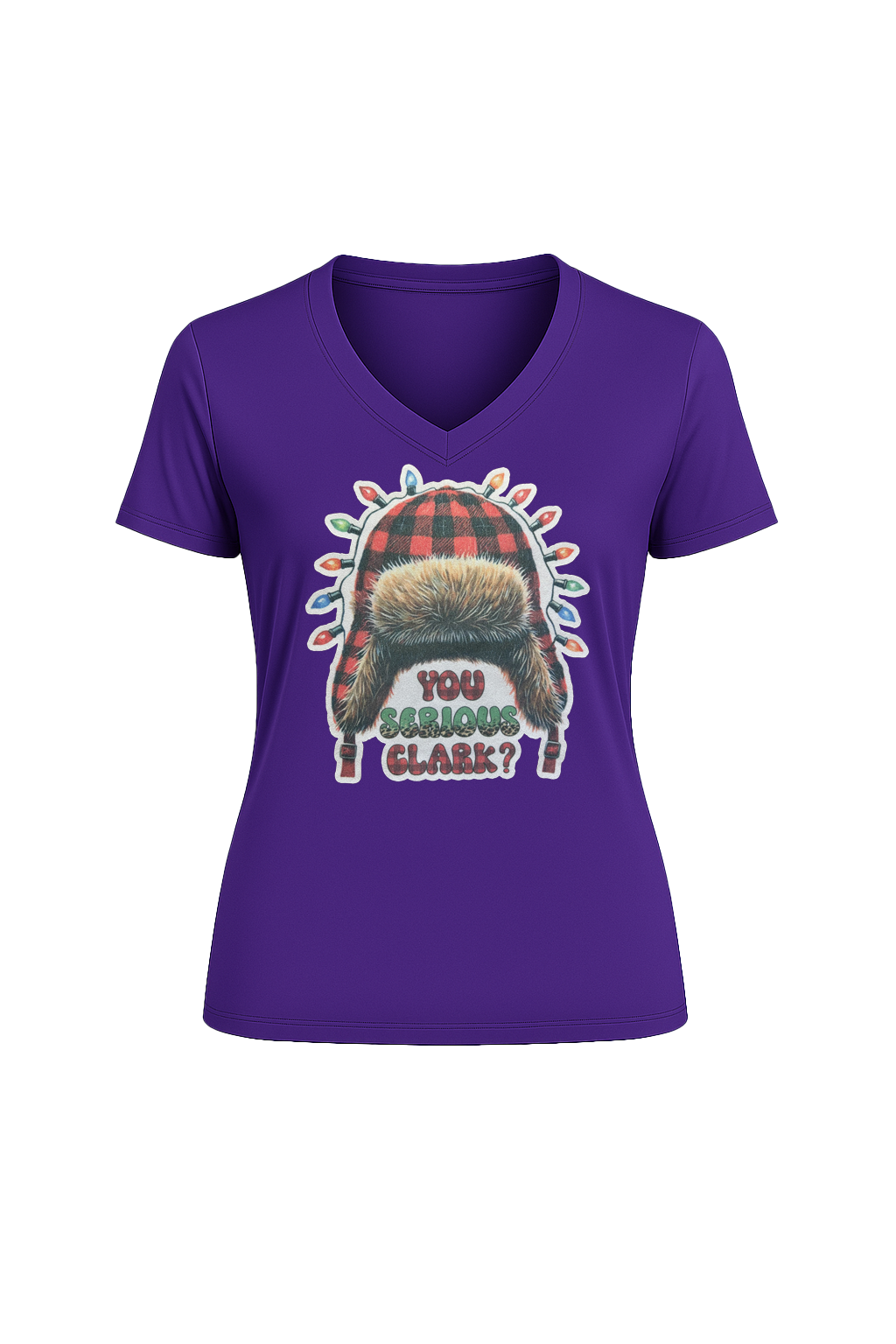 Glitter You Serious Clark? Short Sleeve V-Neck Tee