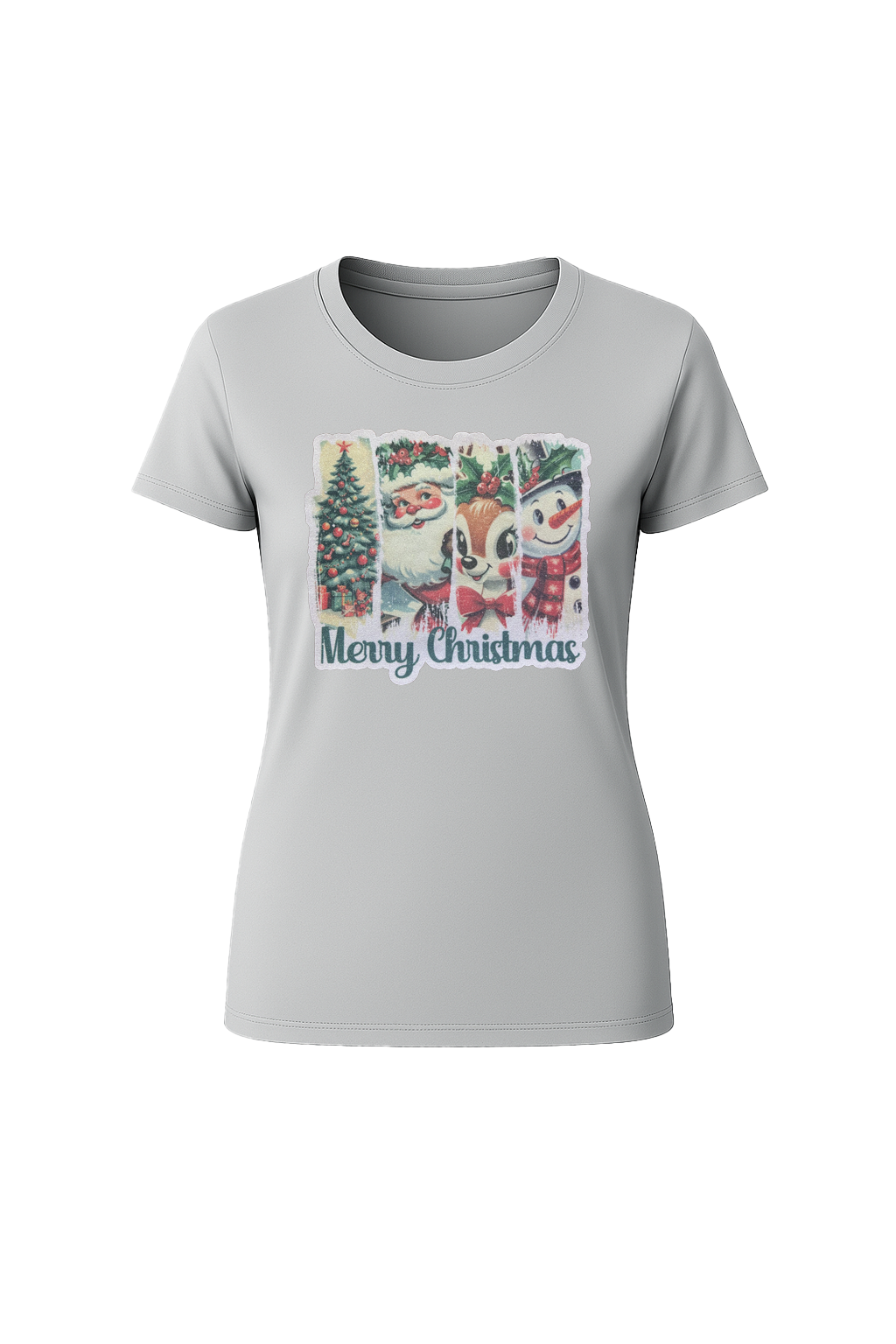 Glitter Christmas Collage Short Sleeve Tee