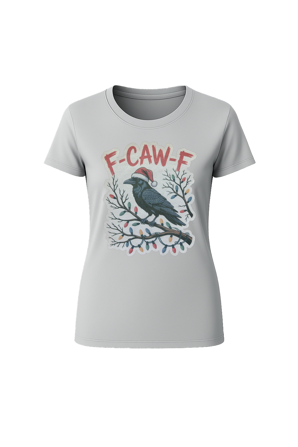 Glitter Christmas Crow Short Sleeve Tee