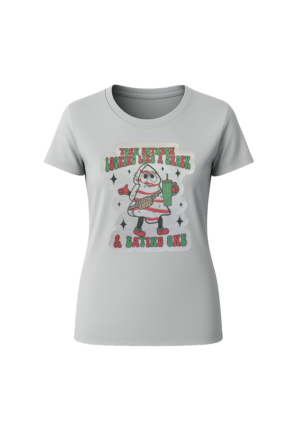 Glitter Christmas Snack Short Sleeve Tee