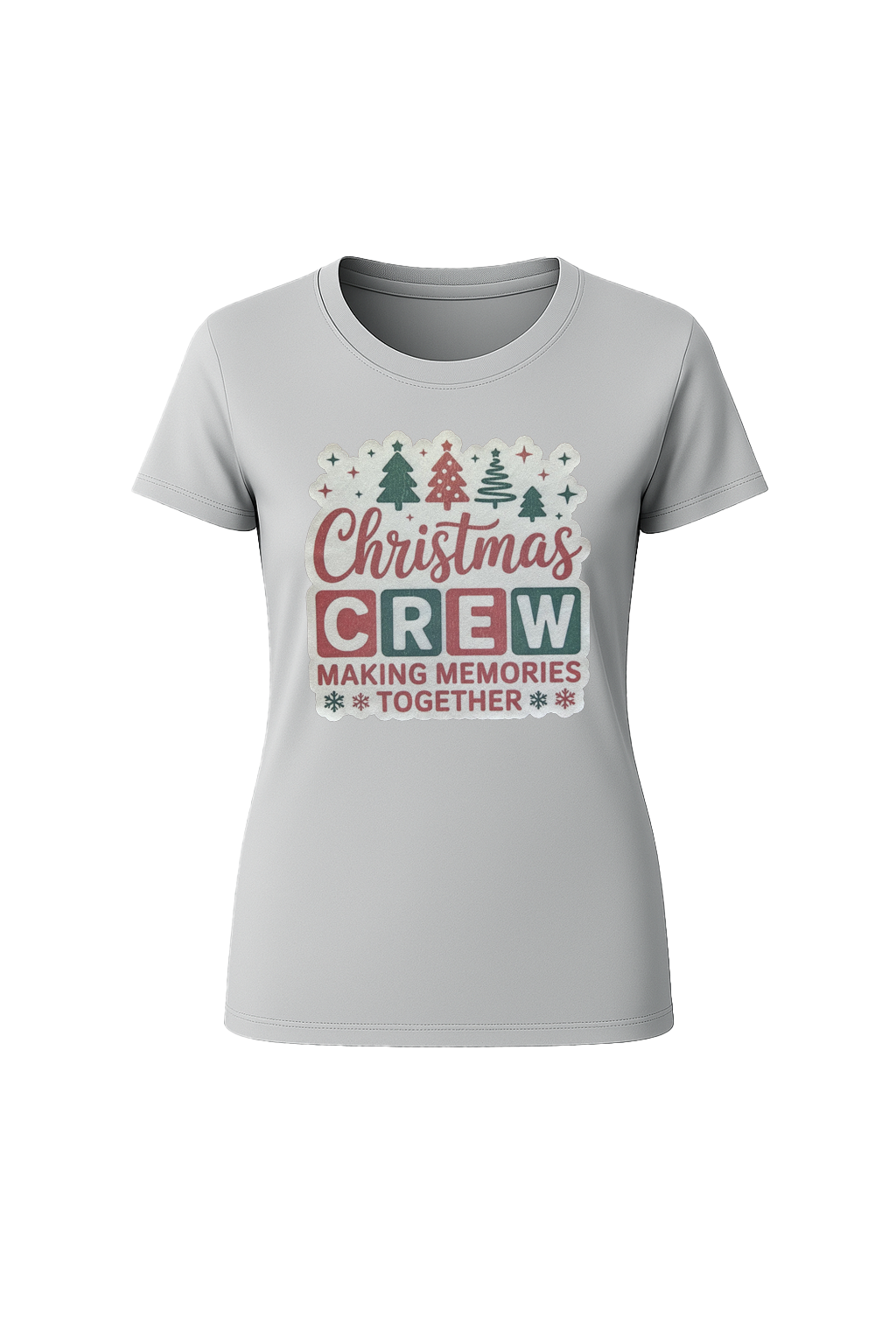Glitter Christmas Crew Short Sleeve Tee
