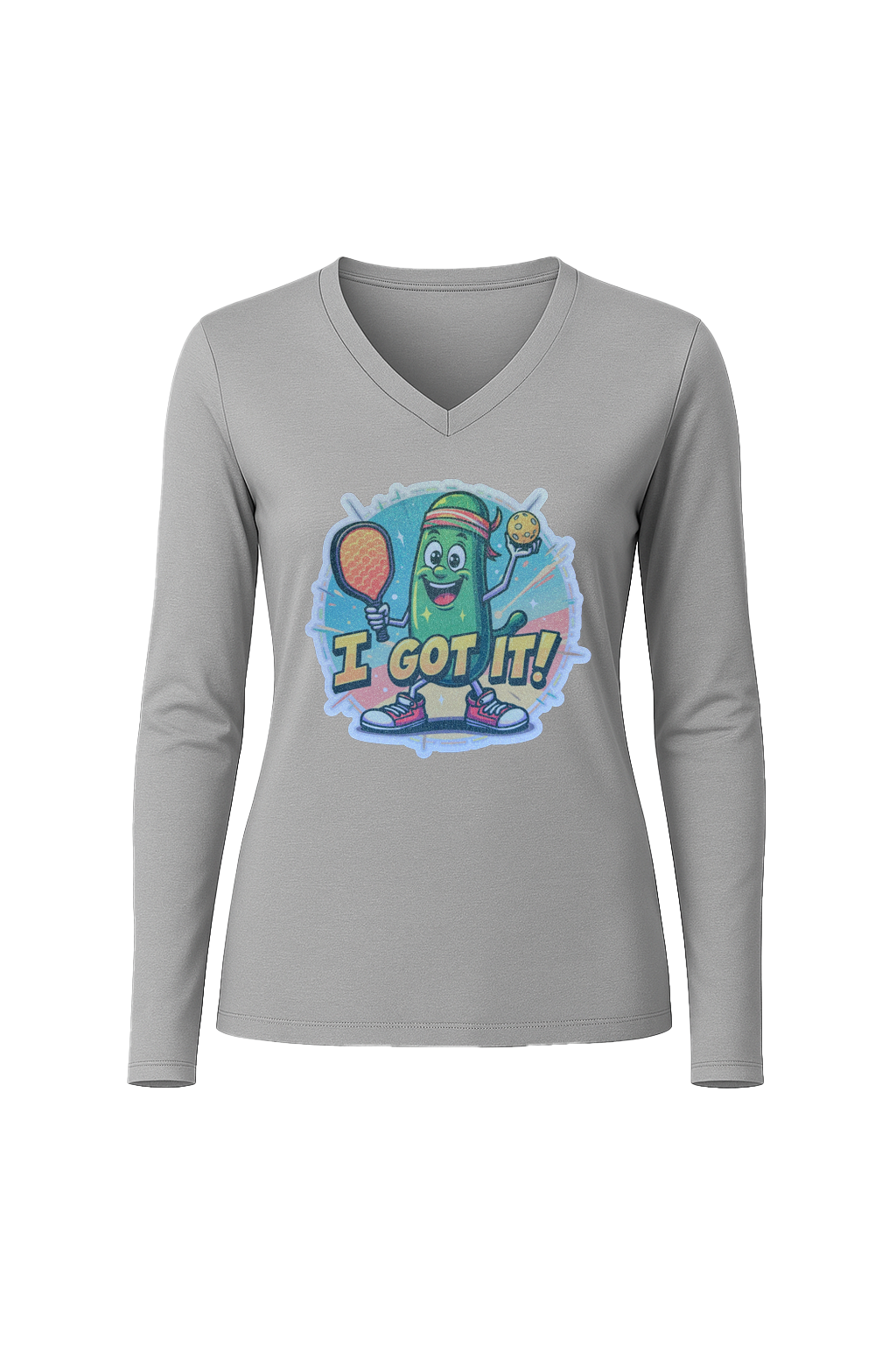 Glitter I Got It Long Sleeve V-Neck Tee