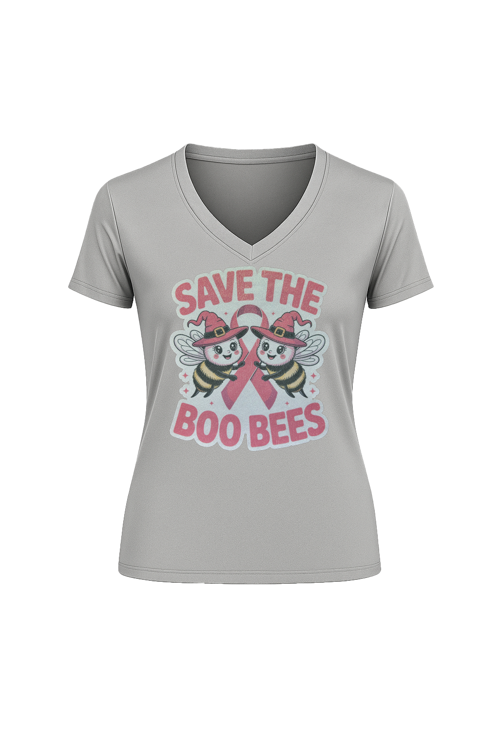Glitter Save The Boo Bees Short Sleeve V-Neck Tee