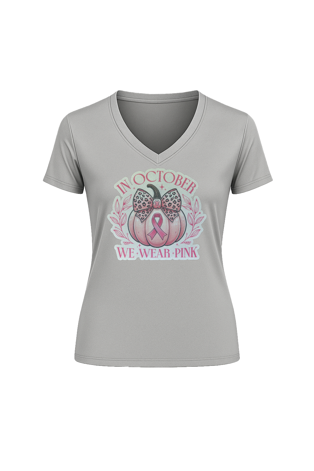 Glitter We Wear Pink Short Sleeve V-Neck Tee
