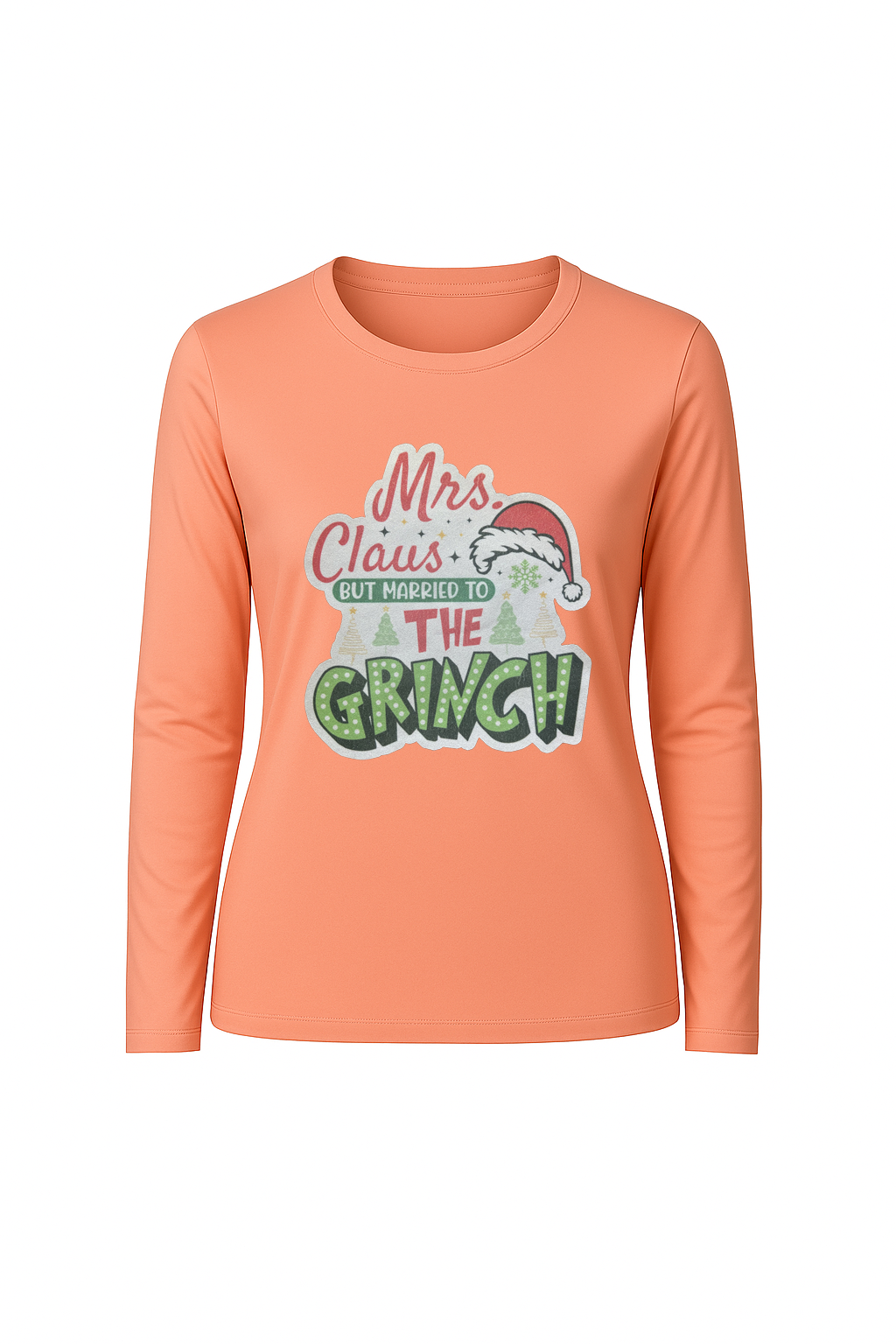 Glitter Married To The Grinch Long Sleeve Tee UPF 50