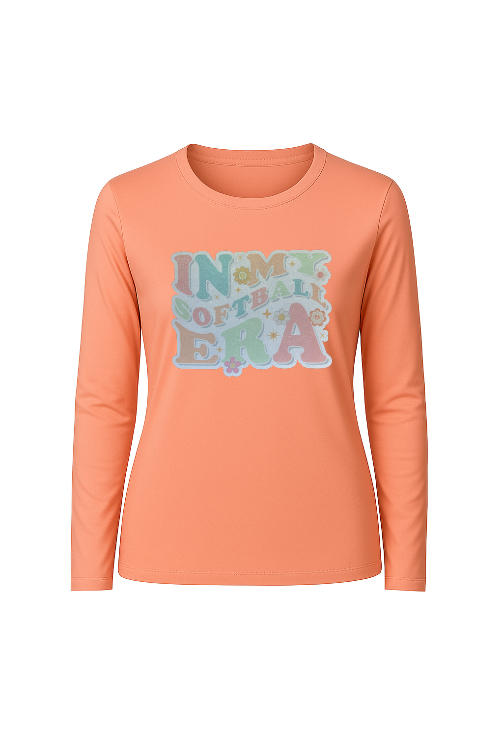 Glitter Softball Era Long Sleeve Tee UPF 50